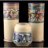 Property of a deceased estate - three early C20th Carter Stabler Adams Poole Pottery vases,