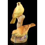 Property of a deceased estate - a Royal Worcester bone china bird group - YELLOW HAMMERS, model