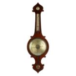 A mid C19th rosewood 'onion top' wheel barometer with 10-inch dial (see illustration).