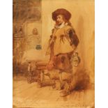 Charles Cattermole (1832-1900) - A CAVALIER - watercolour, 13 by 10ins. (33 by 25.5cms.), unframed -