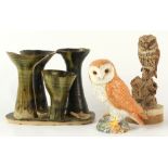 Property of a deceased estate - a Beswick model of a Barn Owl, 4.65ins. (11.8cms.) high; together