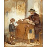 Property of a gentleman - James Lobley (1828-1888) - THE TEACHER - watercolour with heightening, 6.6