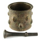 Property of a gentleman - a Khurasan or Khorassan bronze mortar, Persia, C12th / C13th, with