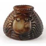 A private collection of Chinese ceramics & works of art - a Chinese carved brown stone model of a