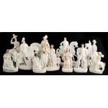 The Martin-Smith Collection of Victorian Staffordshire figures - eleven figures, mostly white