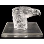 Property of a deceased estate - Lalique - 'Tete d'Aigle', a clear & frosted glass car mascot