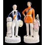 The Martin-Smith Collection of Victorian Staffordshire figures - Prince of Wales, in military tunic,