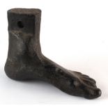 Property of a deceased estate - a late 19th century cast iron doorstop modelled as a foot, 10.