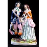 The Martin-Smith Collection of Victorian Staffordshire figures - King Charles I and Henrietta Maria,