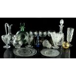 Property of a deceased estate - a quantity of assorted glassware, late 19th century & later,