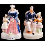 The Martin-Smith Collection of Victorian Staffordshire figures - Queen Victoria seated on throne