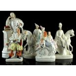 Property of a lady - a large Victorian Staffordshire figure of Shakespeare, titled on base, 19.3ins.