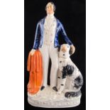 The Martin-Smith Collection of Victorian Staffordshire figures - Prince of Wales stroking a dog,