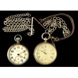 Property of a gentleman - a Jaeger Le Coultre military pocket watch, stamped with broad arrow