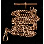 Property of a deceased estate - a 9ct gold watch or guard chain, approximately 40 grams (see