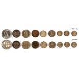 Property of a deceased estate - nine Victorian coins, mostly silver, various dates 1881 to 1900,