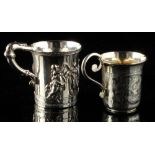 Property of a deceased estate - a good quality early 19th century Russian silver vodka cup,