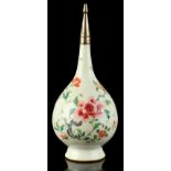 Property of a gentleman - a Chinese famille rose water dropper or rose water sprinkler, 18th