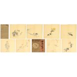 Property of a deceased estate - a Chinese concertina album of watercolours depicting various