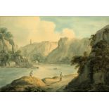 Property of a gentleman of title - English school, early 19th century - MOUNTAIN RIVER LANDSCAPE -