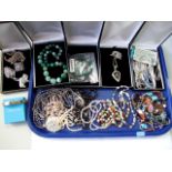 Jewellery - Assorted Modern Necklaces, including fresh water pearls, polished hardstone etc,