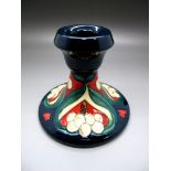 Ceramics - A Moorcroft Pottery Candlestick in the Golden Bough Design, from the Winter Legacy