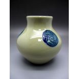 Ceramics - A Moorcroft Pottery Vase in the Flamminian Design, shape 35/3, decorated with blue and