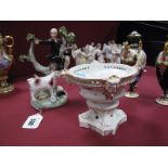 An Early XIX Century Derby Porcelain Pastille Burner, of circular pedestal form, with pierced and