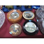 Pratt Ware Pot Lids, "The Residence of Anne Hathaway", "Hide and Seek", "Pegwell Bay", (all