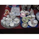 A Kingsway China "Tudor Shape" Coffee Set, printed and painted decoration of garden flowers on a