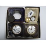 A XIX Century Lady's Fob Watch, the engraved dial with black Roan numerals,within engraved case;