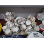 Royal Albert "New Romance" Coffee Set, of fourteen pieces, 1920's Staffordshire teaware,