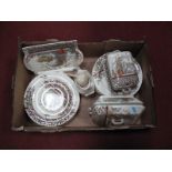 An Aesthetic "Rustic" Dinner Ware by Hill Pottery, comprising two tureens, 6 x 26.5cms, 11 x 24.