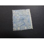 GB 1880 2½d Blue SG 142, plate 17 mounted mint with some toning, lettered A.A. Cat £500.