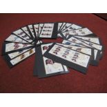 GB Stamps - Full set of 24 London Olympics GB Gold Medal Winners miniature sheets. Giving 174 '