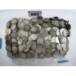 Approximately 495 Silver Threepences. Many pre-1920 coins noticed.