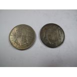 Halfcrowns: 1834 (NVF) and 1935 (NVF/VF).