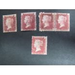 GB 1858 Penny Reds SG 43, mounted mint, plate 155, B.J., plate 164 pair O.A.-O.B. (creases), plate