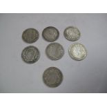 Halfcrowns: 1902, 1904, 1906, 1907, 1908, 1909 and 1910. NF to F. (7)