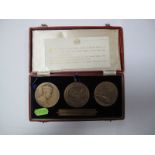 "The Three Kings of 1936". A vintage collection of three medals to commemorate King George V, King