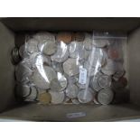 Foreign Silver Coins Weighing a Total of 120g. A Quantity of base metal foreign coins.