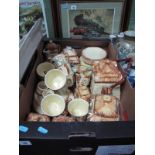 A Large Quantity of Cottage Ware, including cups, saucers, cream jugs, biscuit barrels, etc,