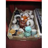 Orange Lustre Coffee Set, Mayfair China coffee set, Derby water jug, etc:- One Box