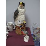 A Melba Ware Pottery of Elenors Falcon, together with a Royal Worcester figure of a bird 2662.