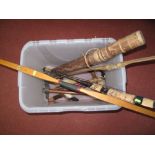 A Bow Shaft by "Golden Arrow", plus a quantity of reproduction decorative North American Indian