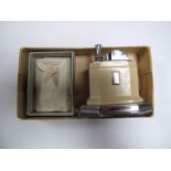 A Circa 1930's Art Deco Style Rowson Touch Tip Lighter, with box containing instructions, spares,