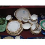 Royal Doulton 'Belmont' Pattern Bone China Tea Service, comprising:- cake plate, six each cups,