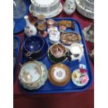 Beswick Spaniel, Paragon, Bavarian cabinet cups and saucers, Old Court Wedgwood, etc:- One Tray