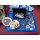 Assorted Costume Jewellery, including lady's wristwatches imitation pearls, rings, "Federation of