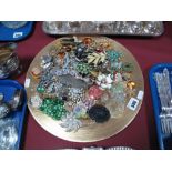 A Collection of Assorted Costume Brooches :- One Tray